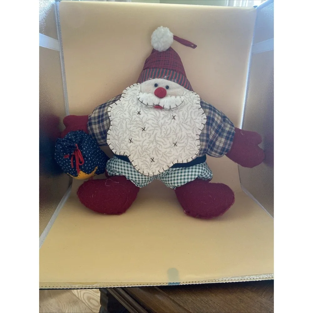 Santa Claus Vintage Plush Doll Christmas Holiday Decor